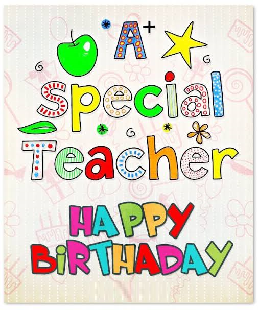 happy birthday teacher cards 