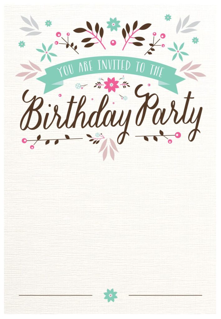 Free Birthday Invitation Templates