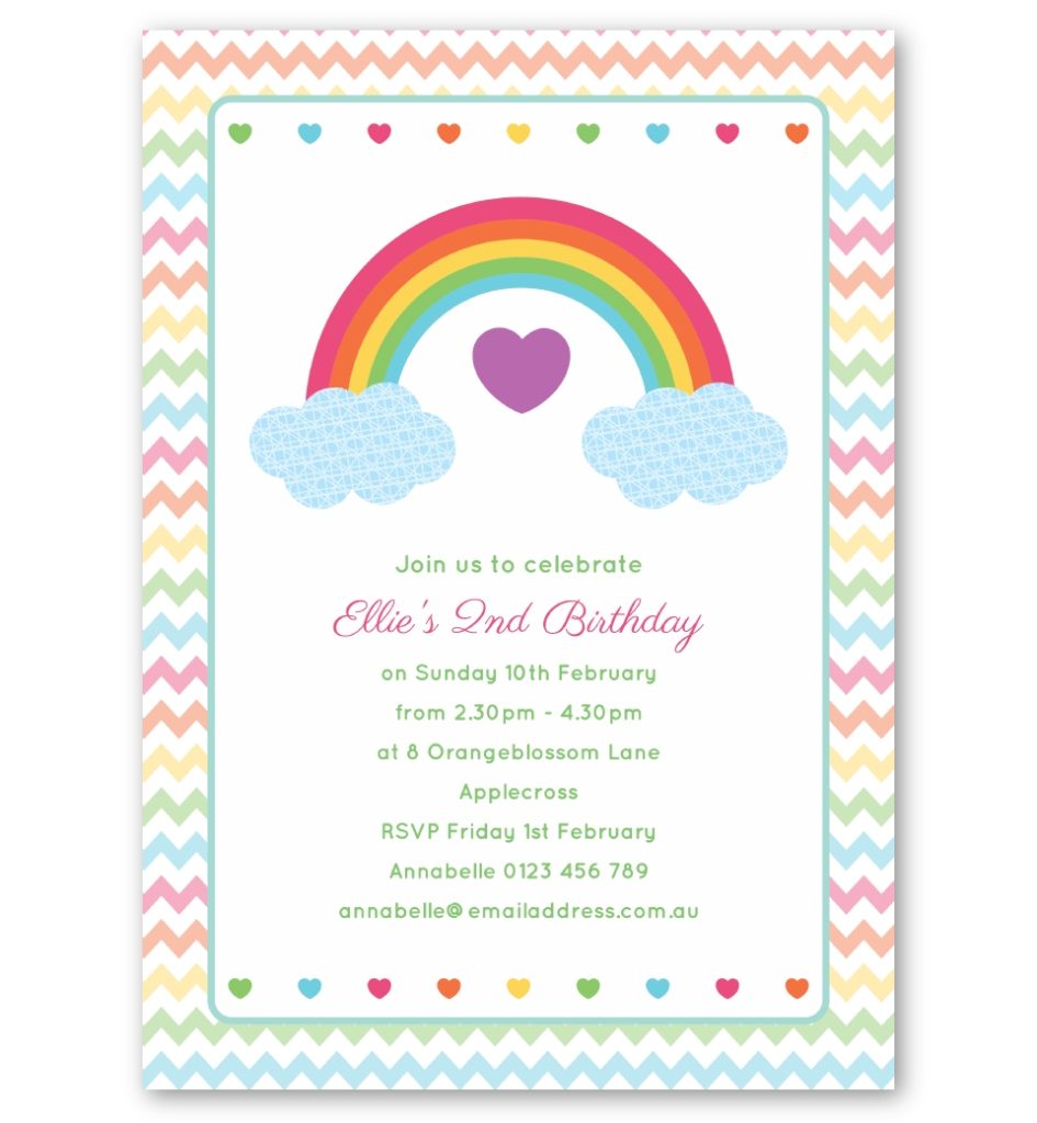 Rainbow Birthday Invitation