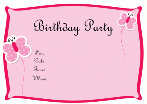 birthday invitation card