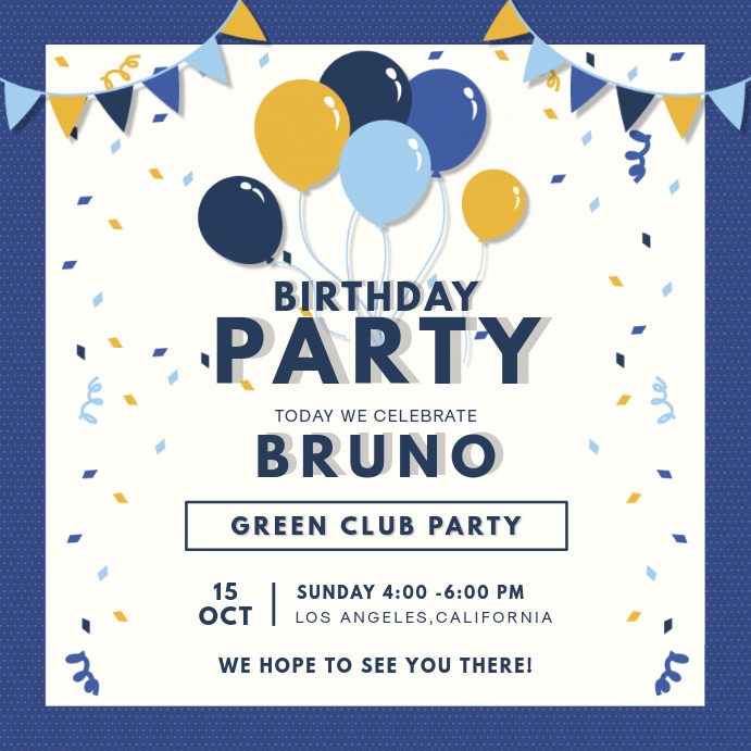 birthday party invitation card design