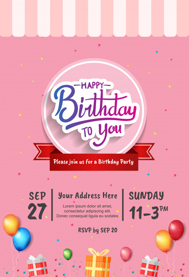 happy birthday invitation card online